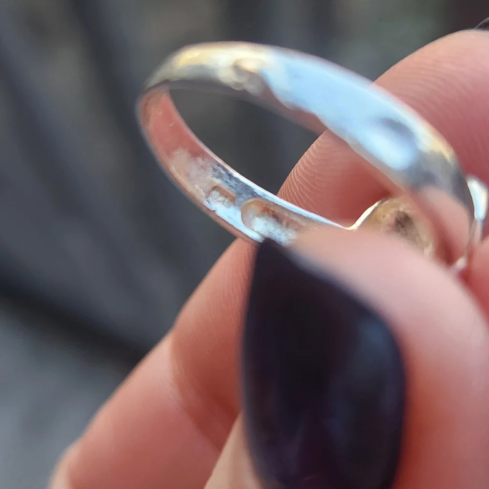 Handmade Sterling Silver 925 Double Heart Ring Size 8